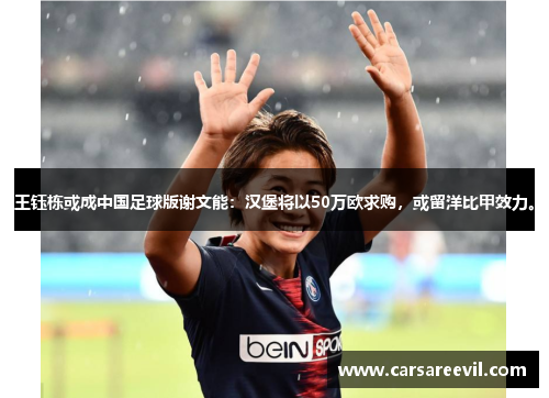 王钰栋或成中国足球版谢文能：汉堡将以50万欧求购，或留洋比甲效力。